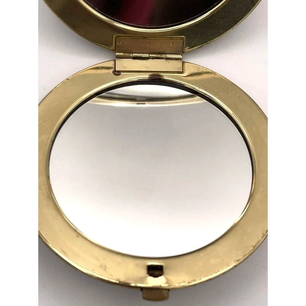 Vintage German Double Mirror Compact Romantic Courting Scene